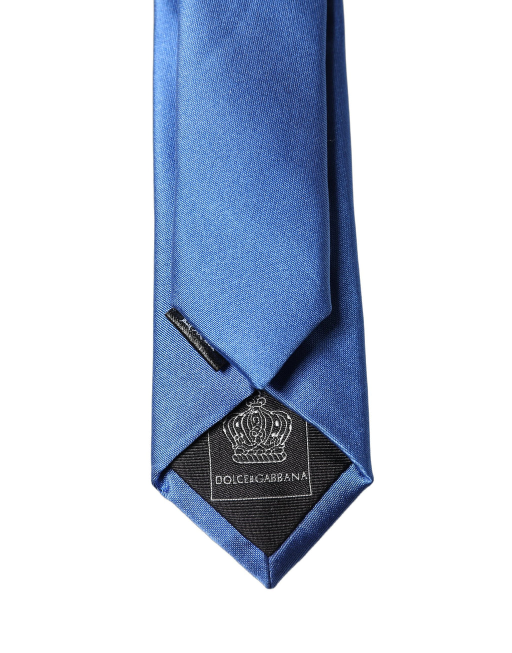 Dolce & Gabbana Blaue Satin-Krawatte aus 100 % Seide, verstellbar, für Herren