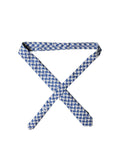 Dolce & Gabbana Blau-weiße geometrische Seidenkrawatte für Herren, verstellbar