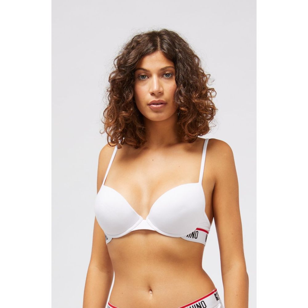 Moschino Weißer Baumwoll-BH