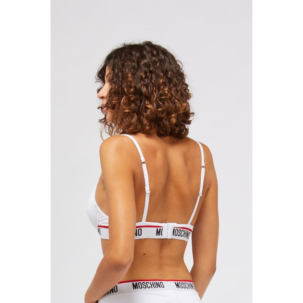 Moschino Weißer Baumwoll-BH