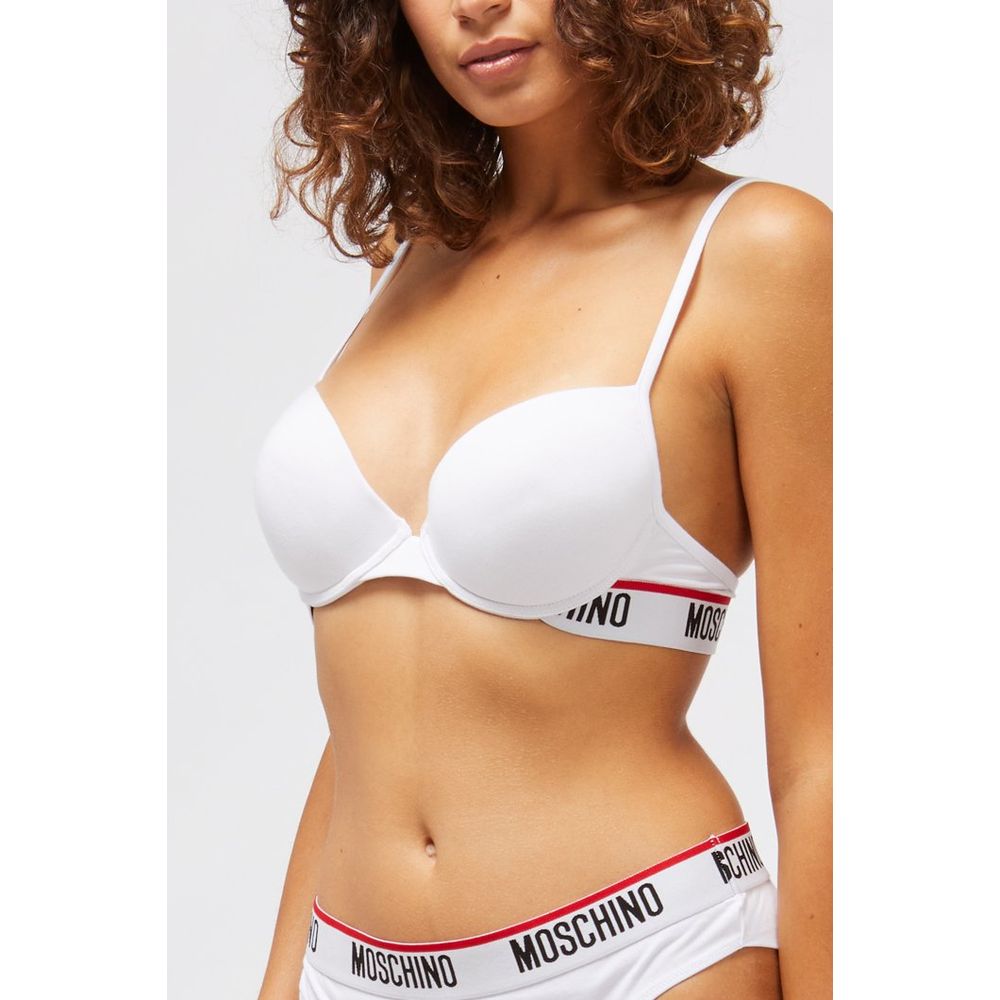 Moschino Weißer Baumwoll-BH