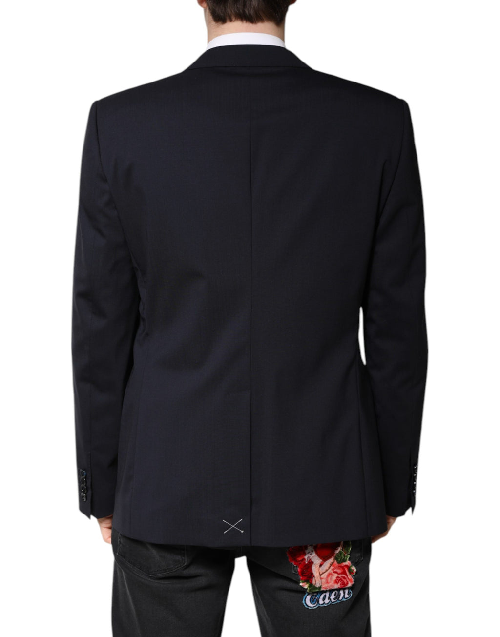 Dolce & Gabbana Blazer MARTINI Dunkelblau Woll-Sakko Einreiher