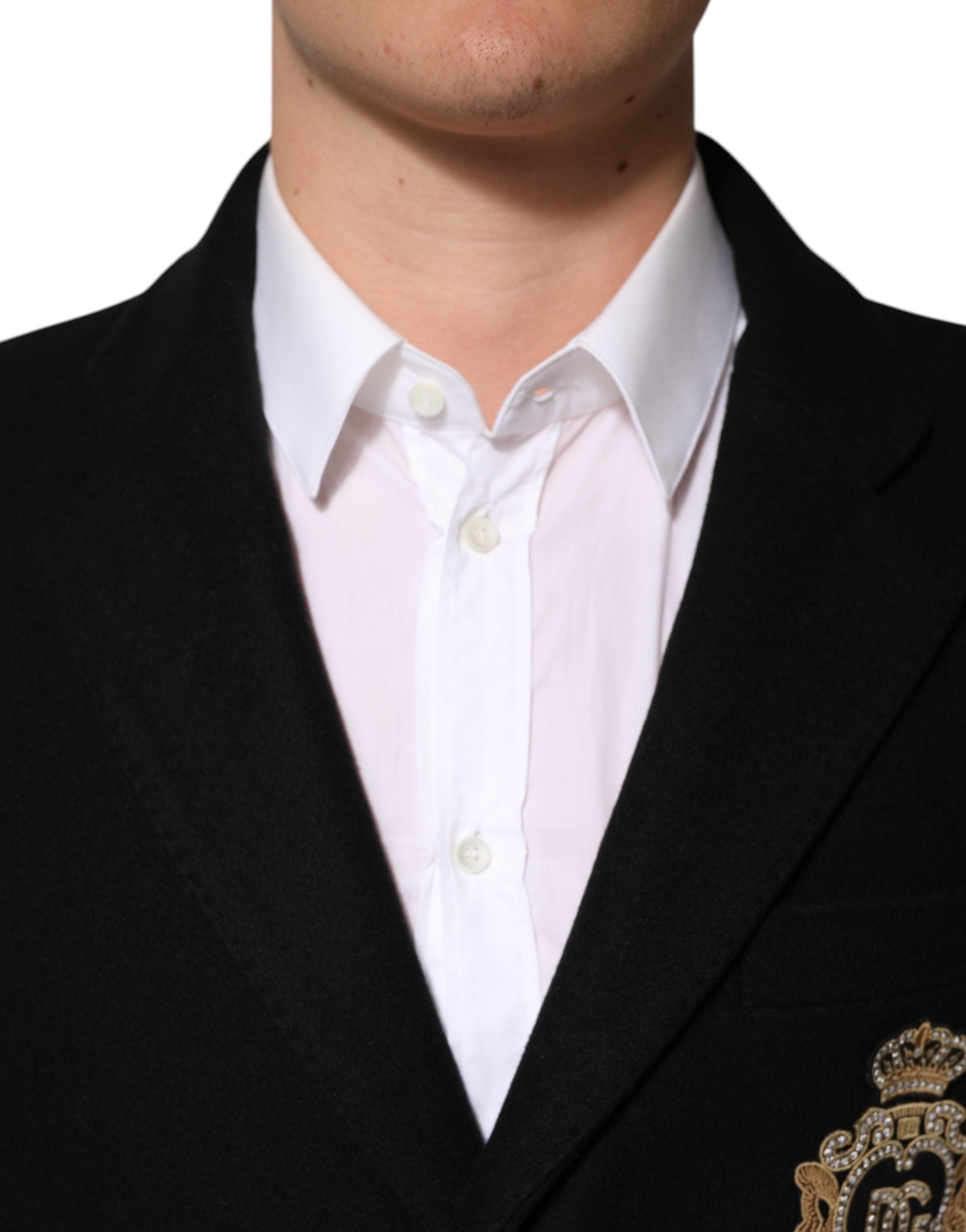 Dolce & Gabbana Schwarzer Blazer mit heraldischem Patch