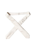 Dolce & Gabbana Off White Satin Seiden-Halsbinder für Damen, verstellbar