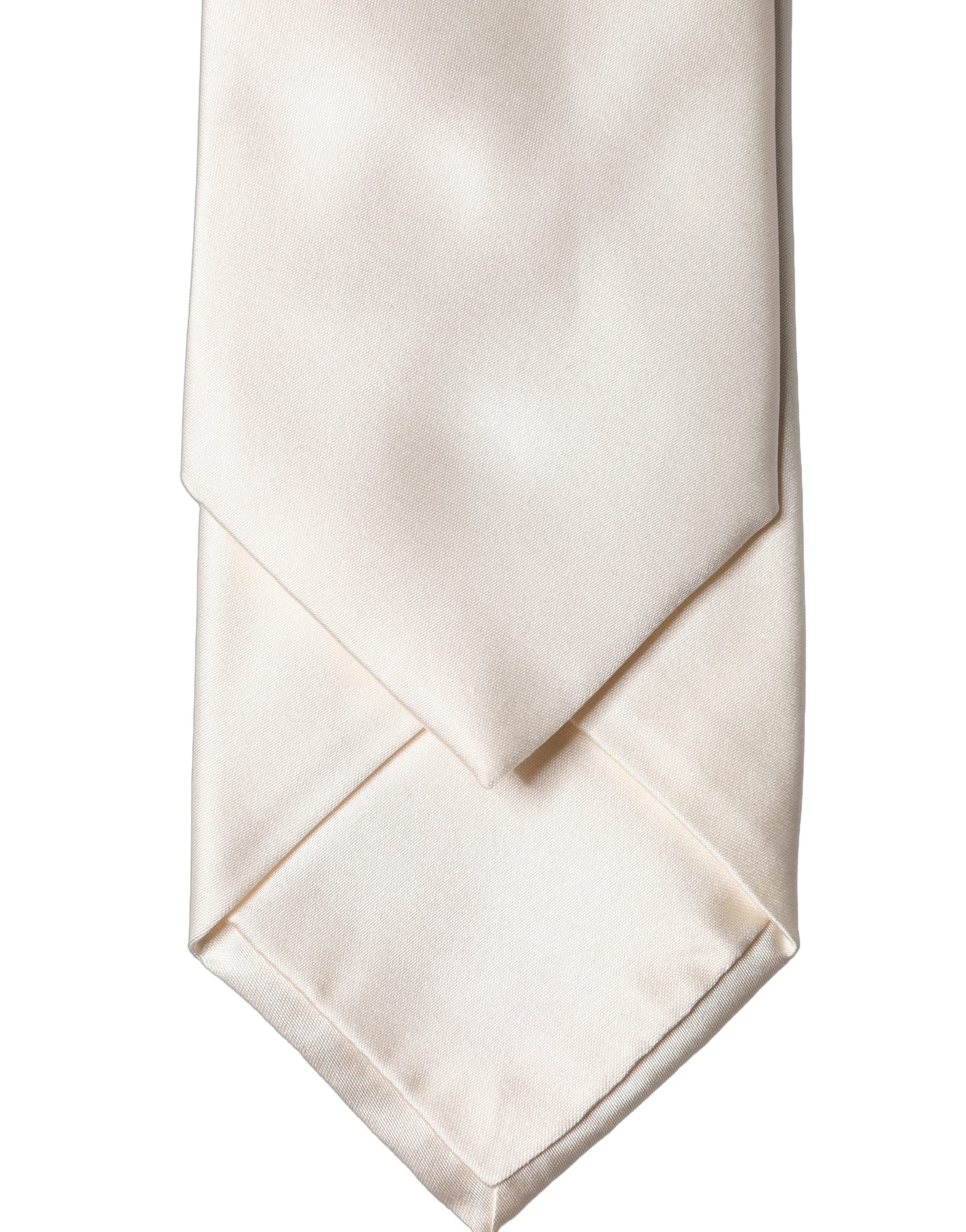 Dolce & Gabbana Off White Satin Seiden-Halsbinder für Damen, verstellbar