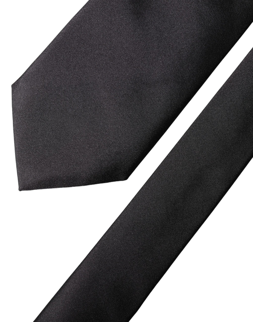 Dolce & Gabbana Schwarze Satin-Krawatte aus 100 % Seide, verstellbar, zum Binden für Damen