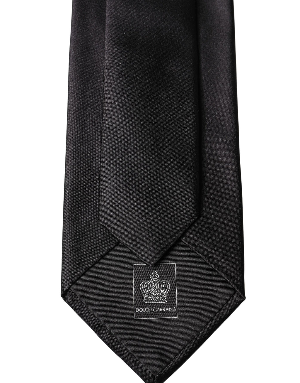 Dolce & Gabbana Schwarze Satin-Krawatte aus 100 % Seide, verstellbar, zum Binden für Damen