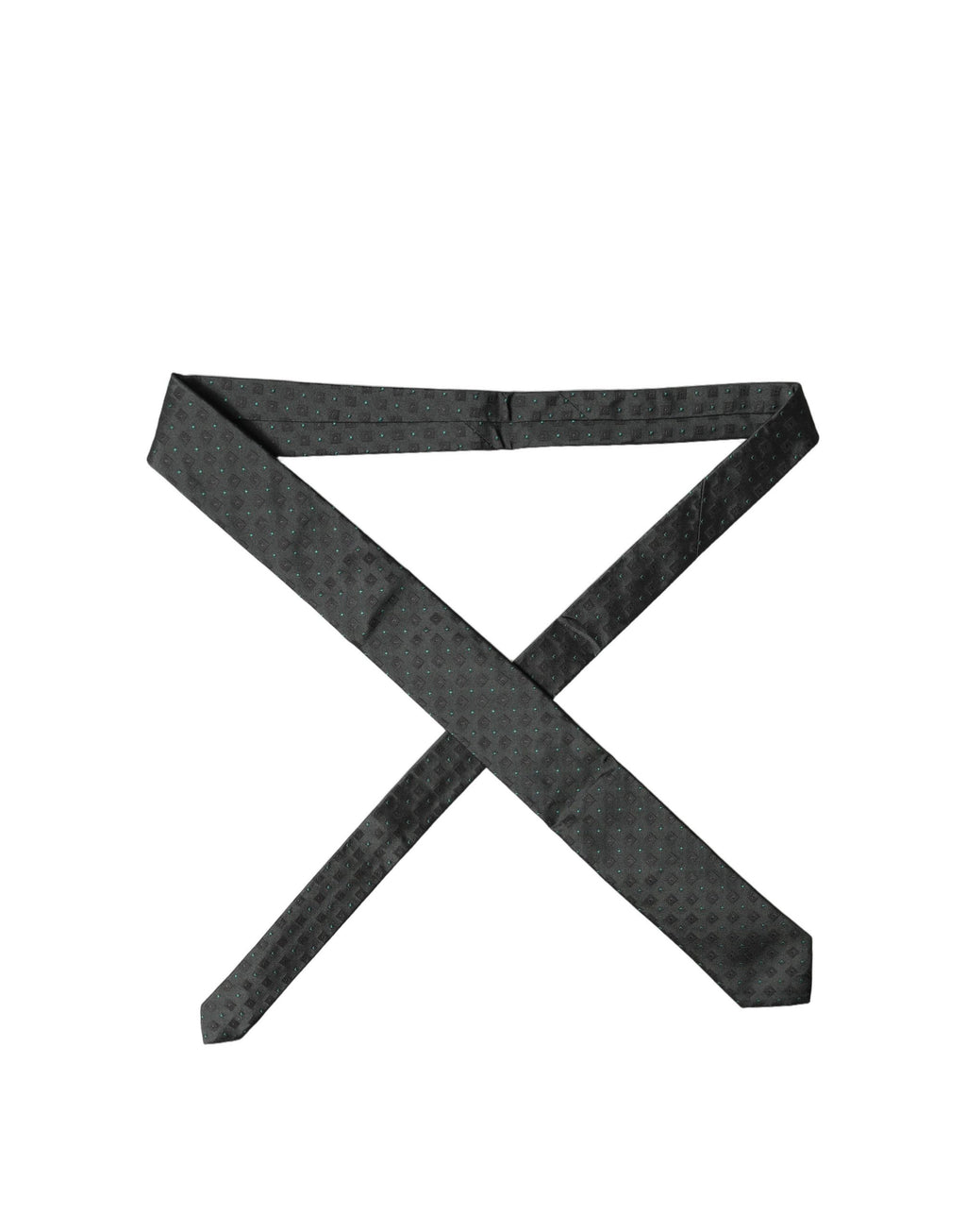 Dolce & Gabbana Schwarze geometrische Seidenkrawatte für Herren, verstellbar