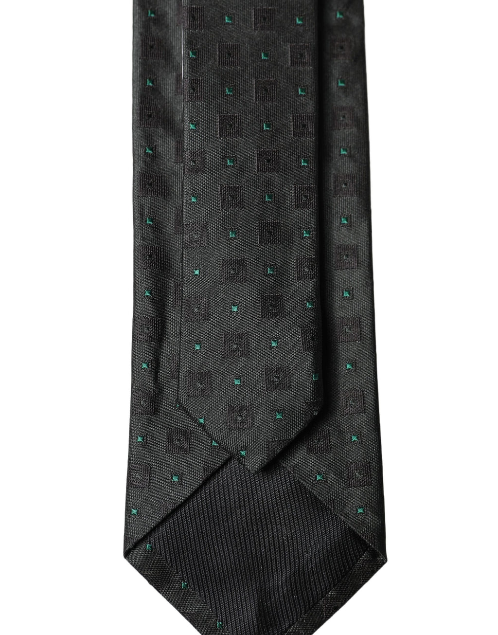 Dolce & Gabbana Schwarze geometrische Seidenkrawatte für Herren, verstellbar