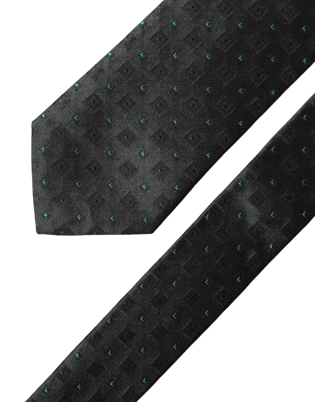 Dolce & Gabbana Schwarze geometrische Seidenkrawatte für Herren, verstellbar