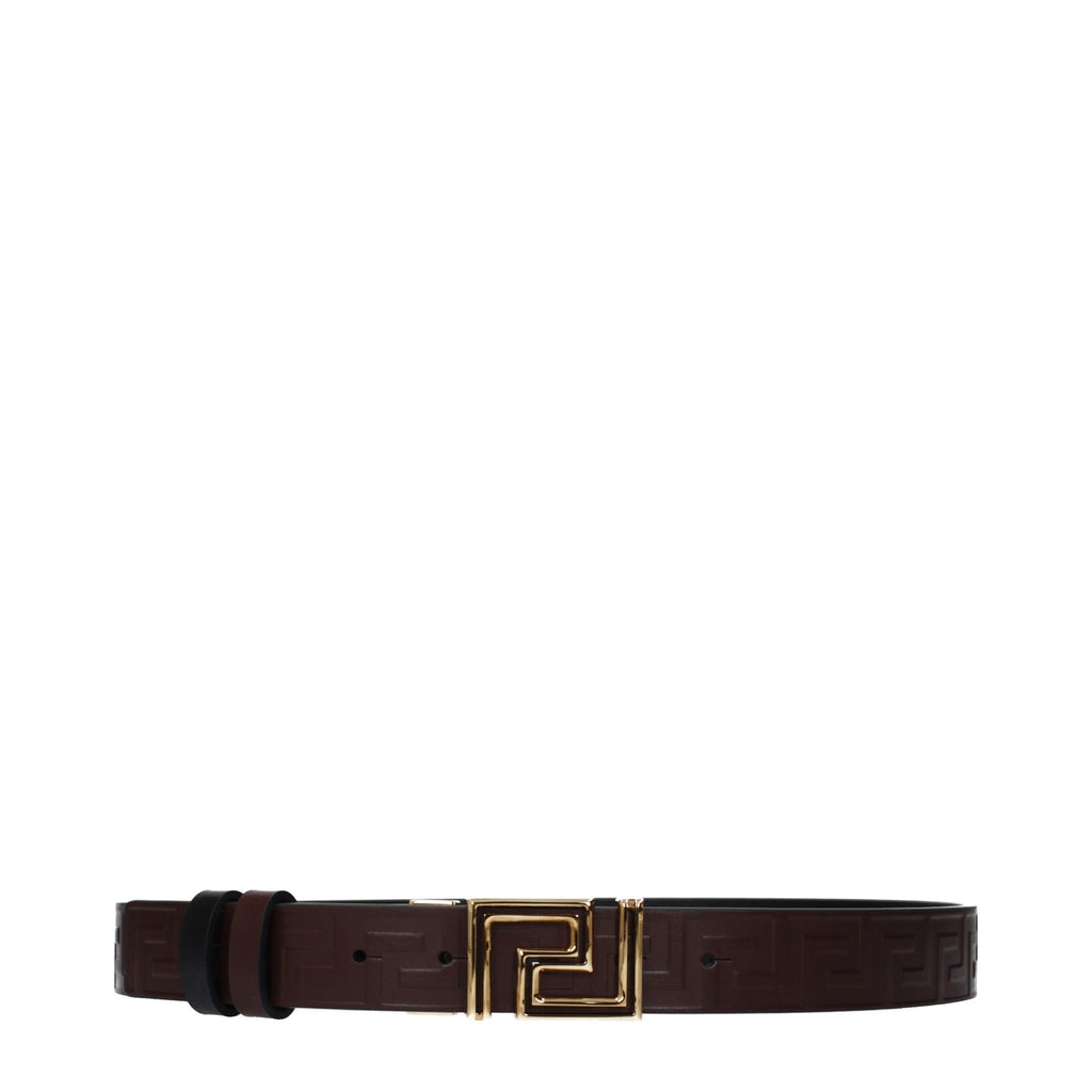 Versace Brauner Ledergürtel Regular Fit