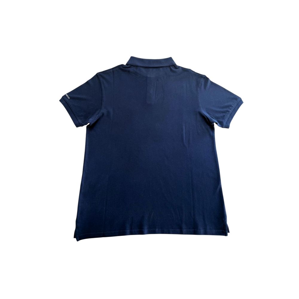 Trussardi Beachwear Blaues Baumwoll-Poloshirt für Herren