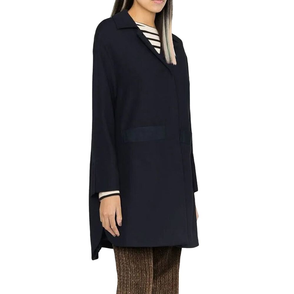 Herno Blauer Baumwollmantel
