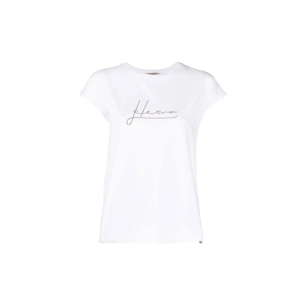 Herno Weißes Baumwoll-T-Shirt