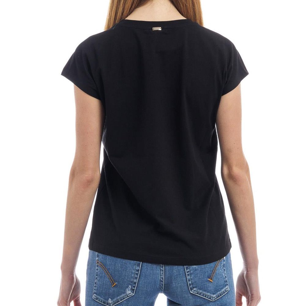 Herno Schwarzes Baumwoll-T-Shirt