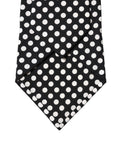 Dolce & Gabbana Schwarze und weiße gepunktete Seiden-Krawatte für Damen, verstellbar