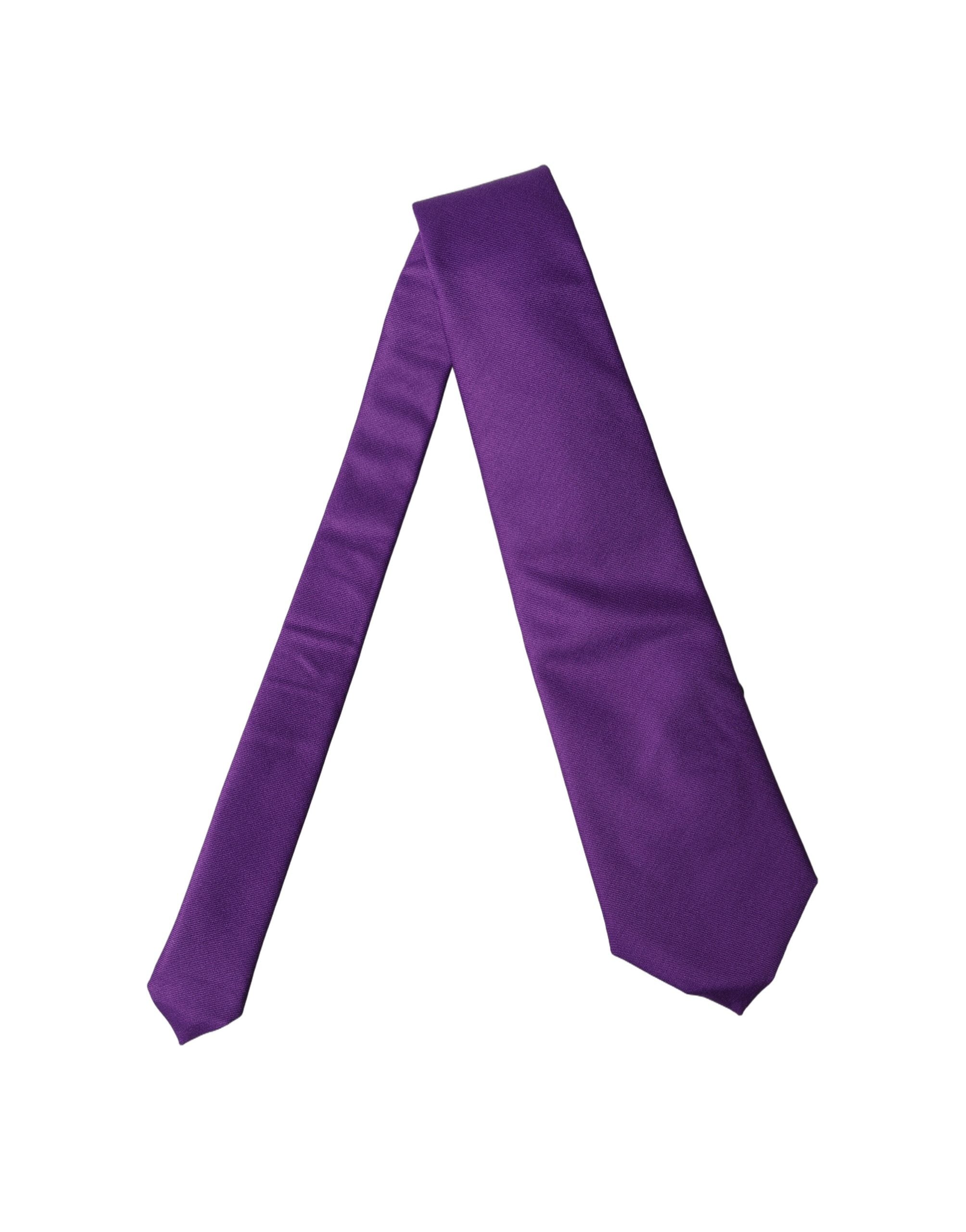 Dolce & Gabbana Violette Krawatte aus Polyester-Satin zum Binden für Damen