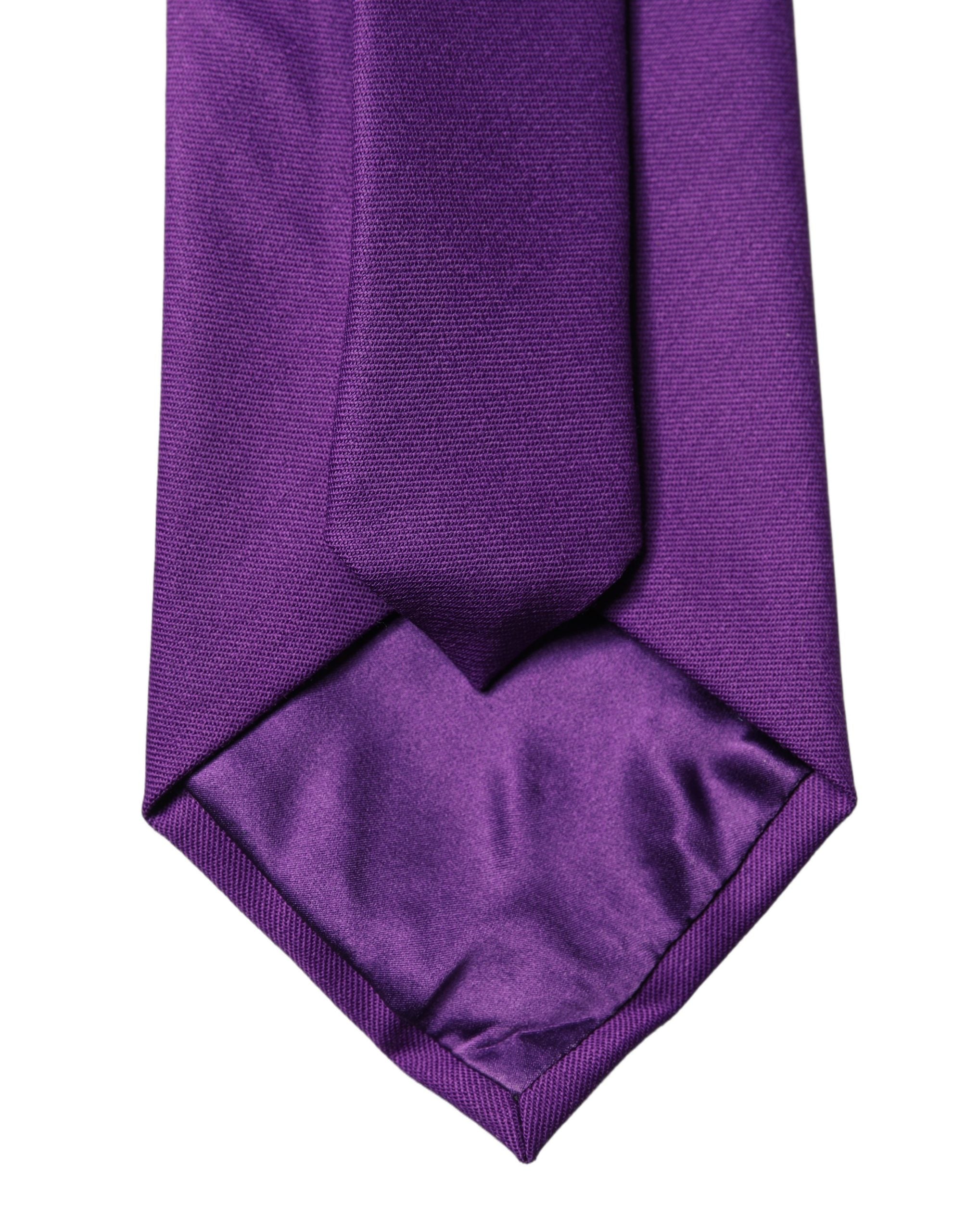 Dolce & Gabbana Violette Krawatte aus Polyester-Satin zum Binden für Damen