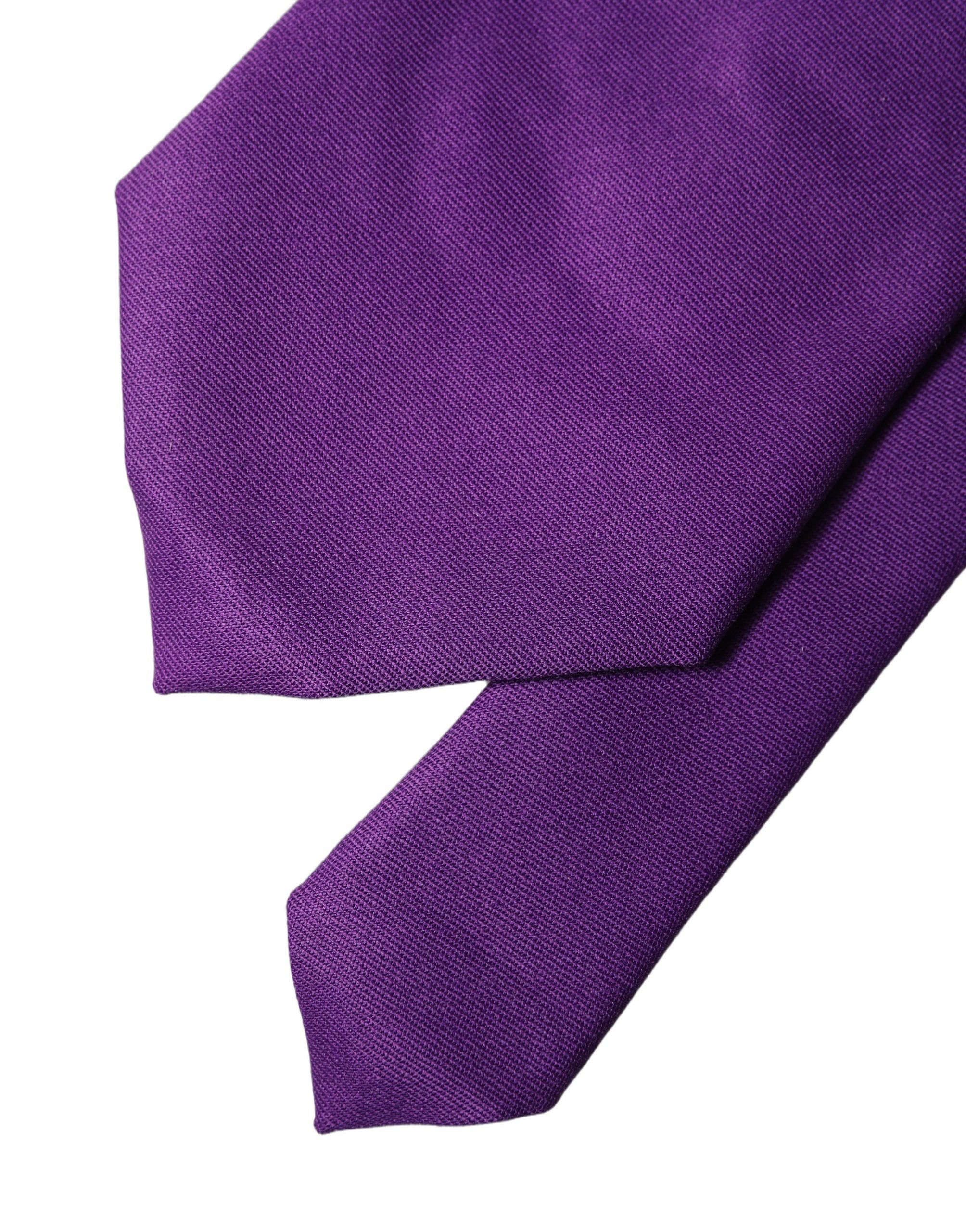 Dolce & Gabbana Violette Krawatte aus Polyester-Satin zum Binden für Damen