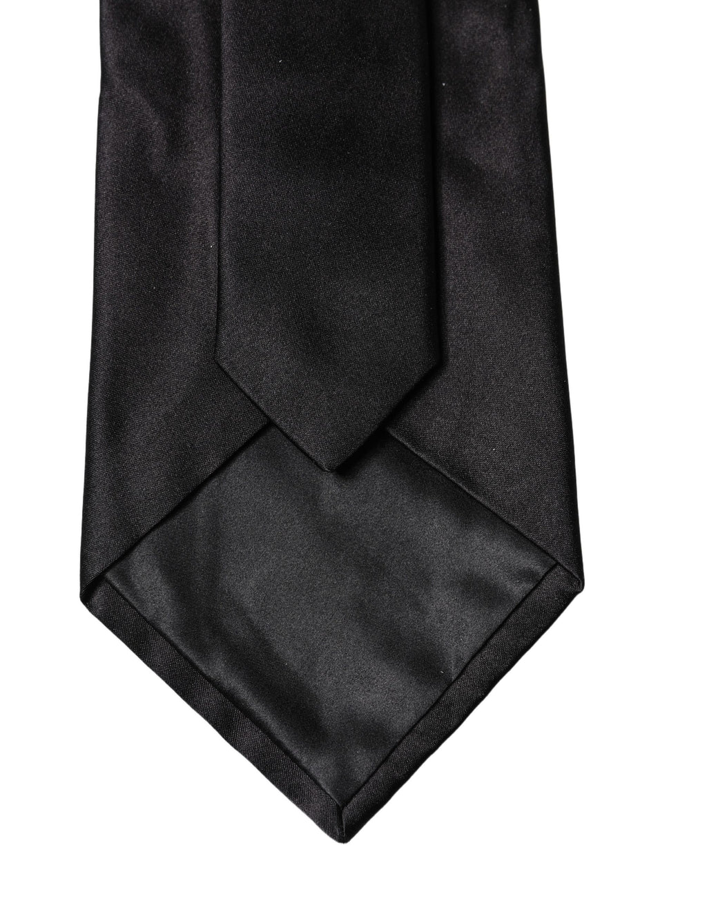Dolce & Gabbana Schwarze einfarbige Seidenkrawatte für Damen, verstellbar