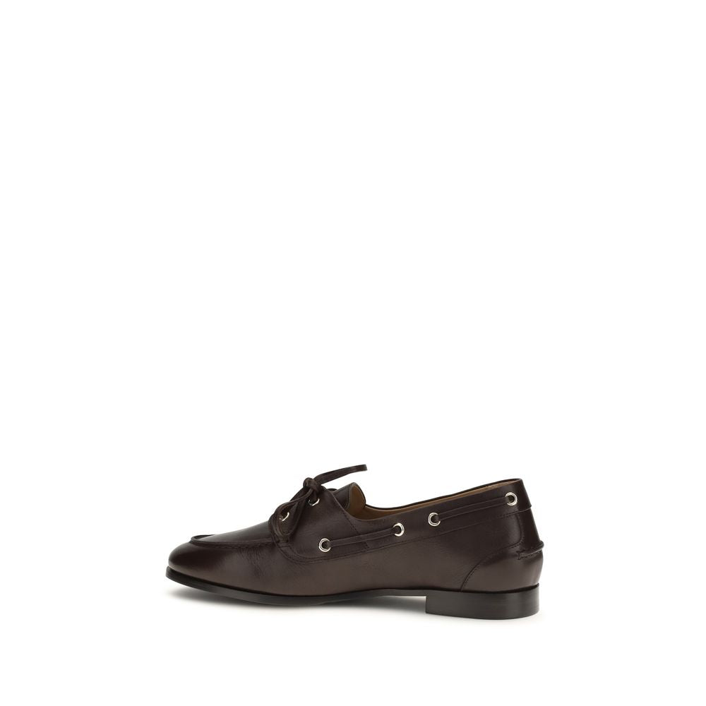 Bally Braune Kalbsleder Bos Taurus Loafer zum Hineinschlüpfen