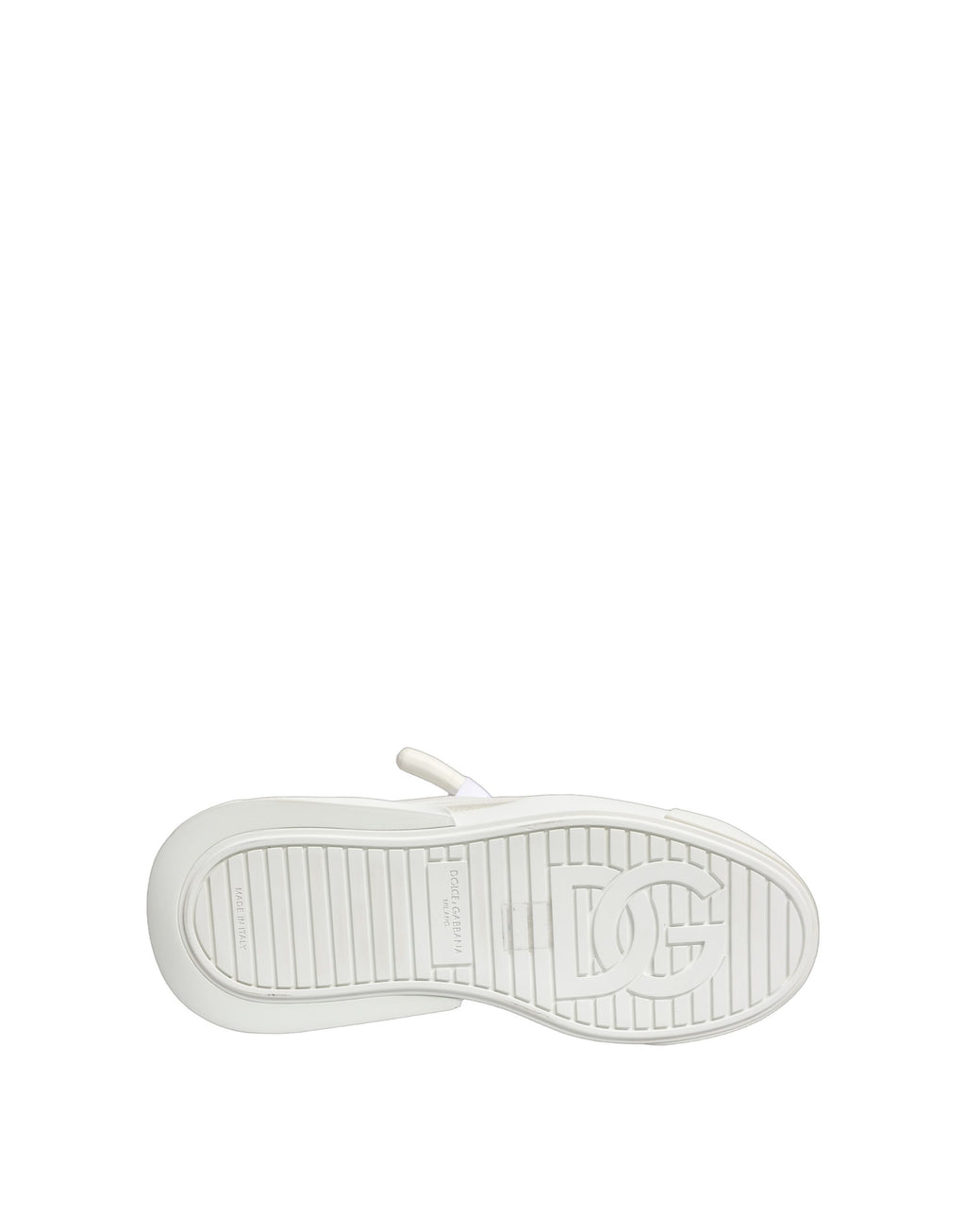 Dolce & Gabbana Weiße Low-Top-Sneaker aus Kalbsleder