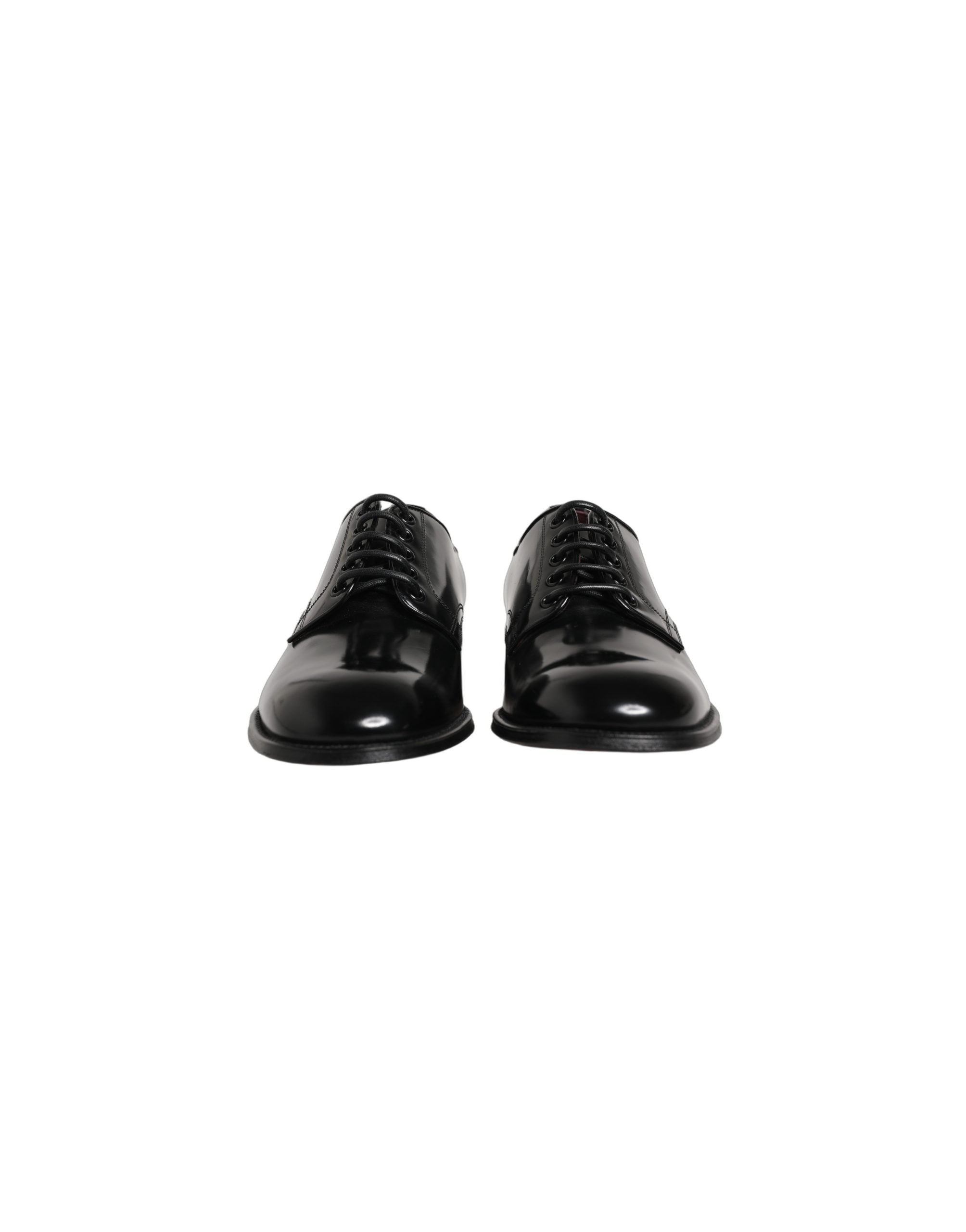 Dolce & Gabbana Schwarze Derby-Schuhe aus Kalbsleder für Herren