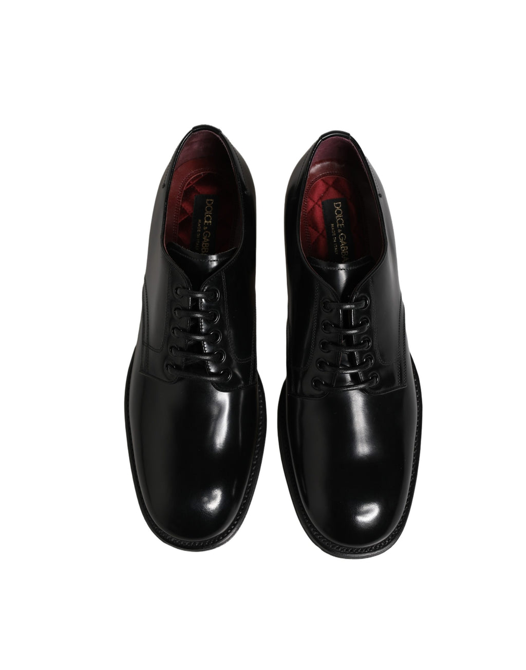 Dolce & Gabbana Schwarze Derby-Schuhe aus Kalbsleder für Herren
