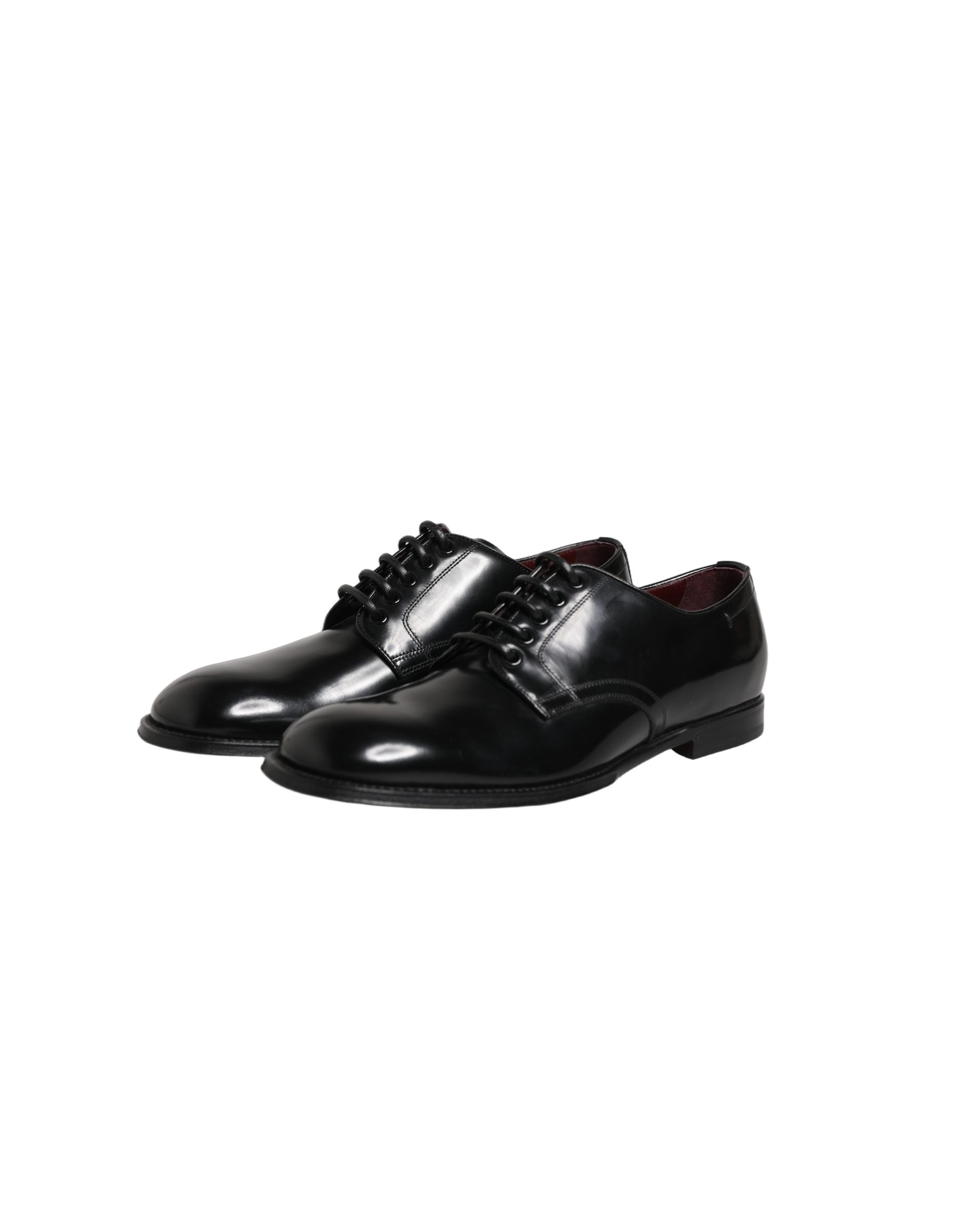 Dolce & Gabbana Schwarze Derby-Schuhe aus Kalbsleder für Herren