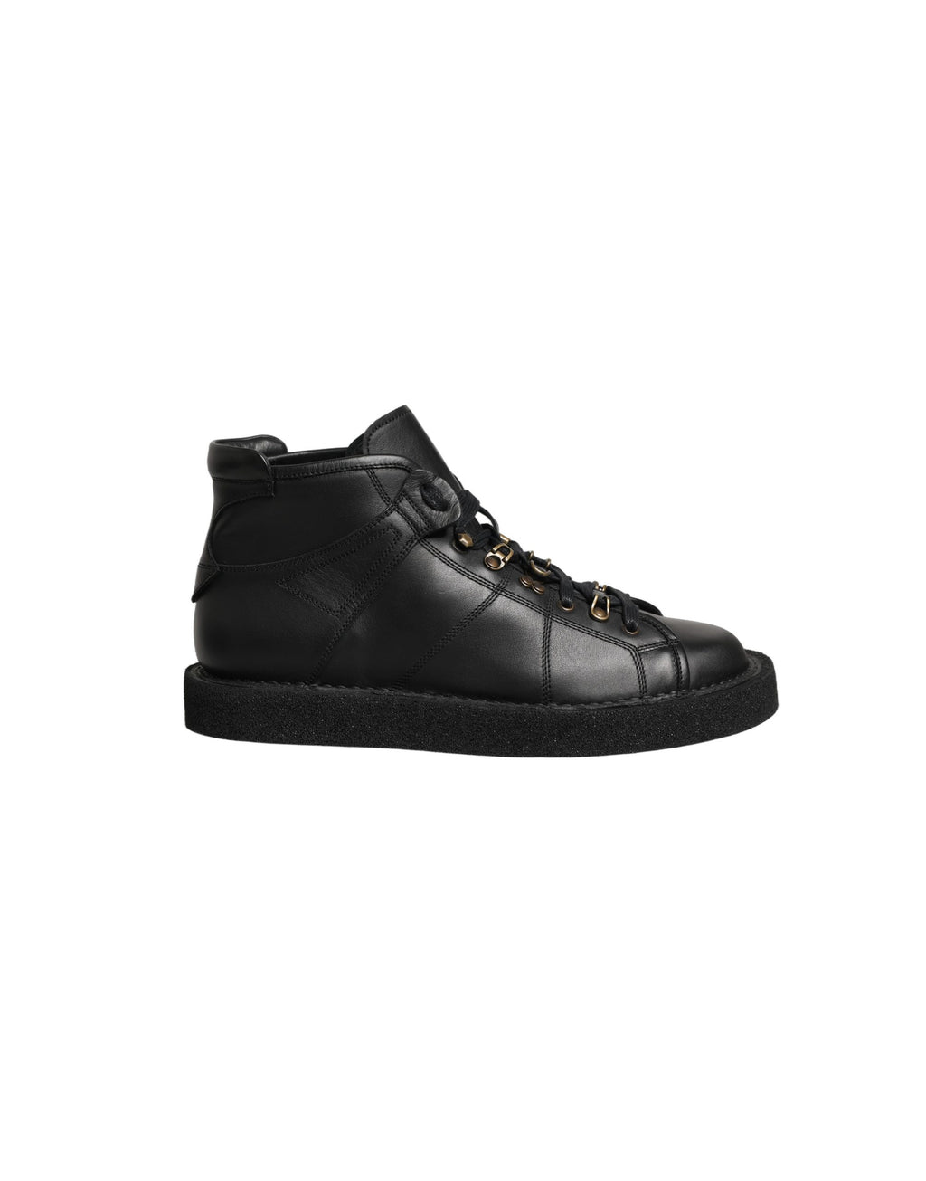 Dolce & Gabbana Schwarze Leder Schnür-Stiefeletten für Herren