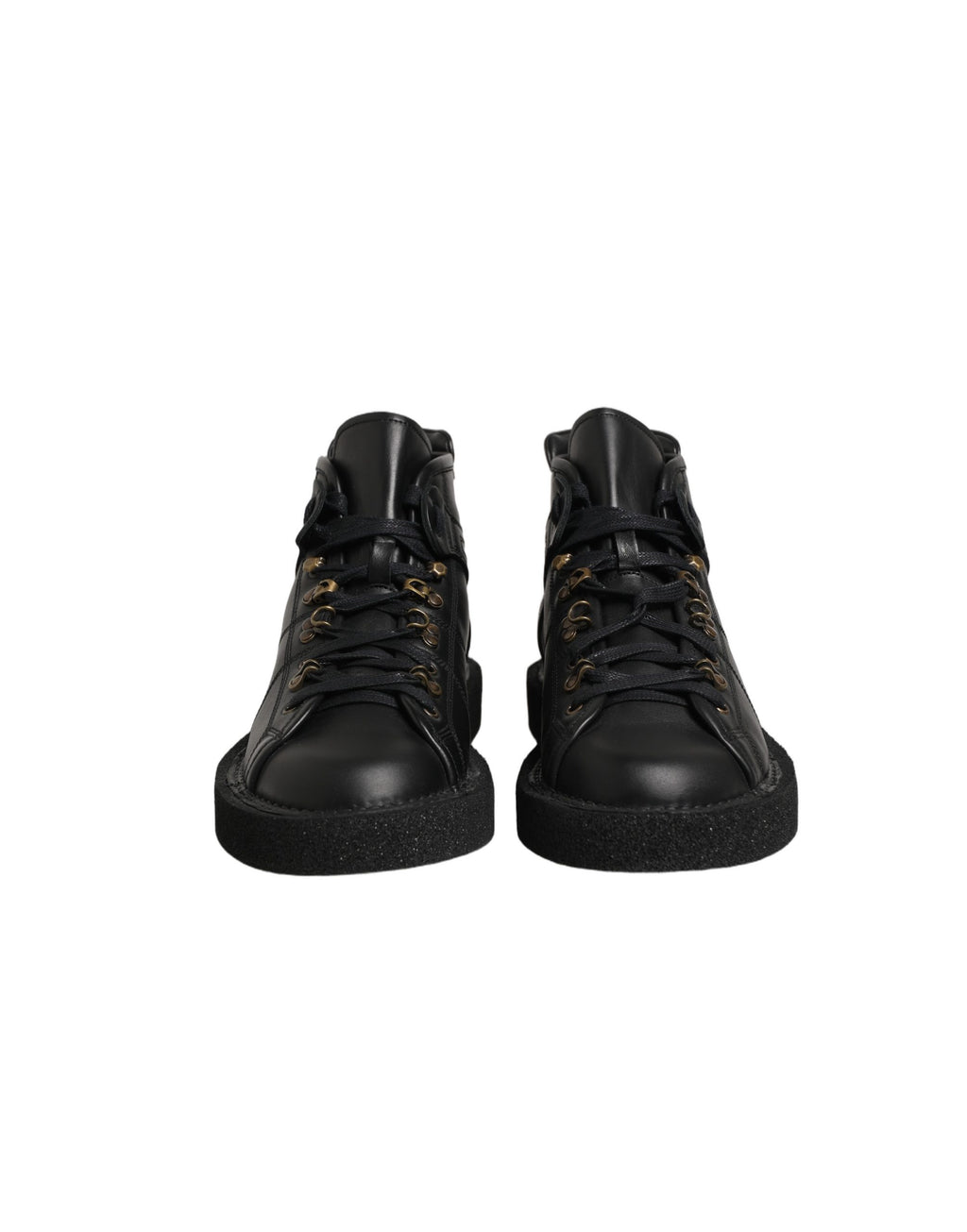 Dolce & Gabbana Schwarze Leder Schnür-Stiefeletten für Herren