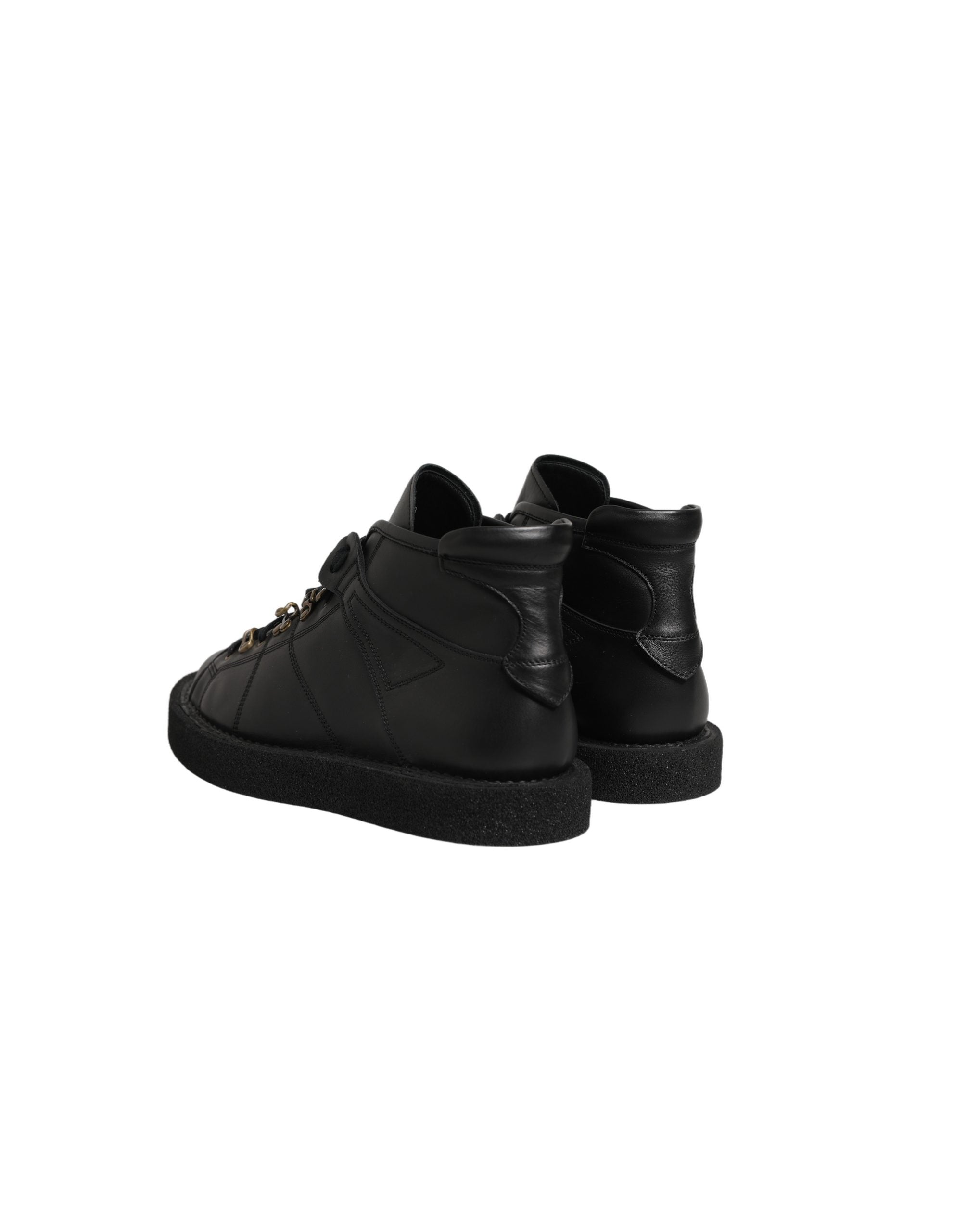 Dolce & Gabbana Schwarze Leder Schnür-Stiefeletten für Herren
