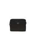 Prada Schwarze Schultertasche aus recyceltem Polyamid