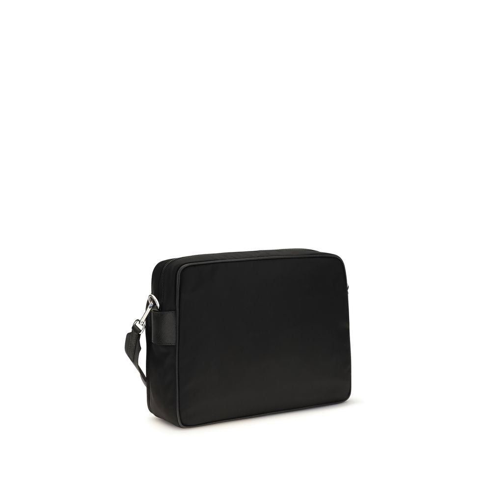 Prada Schwarze Schultertasche aus recyceltem Polyamid