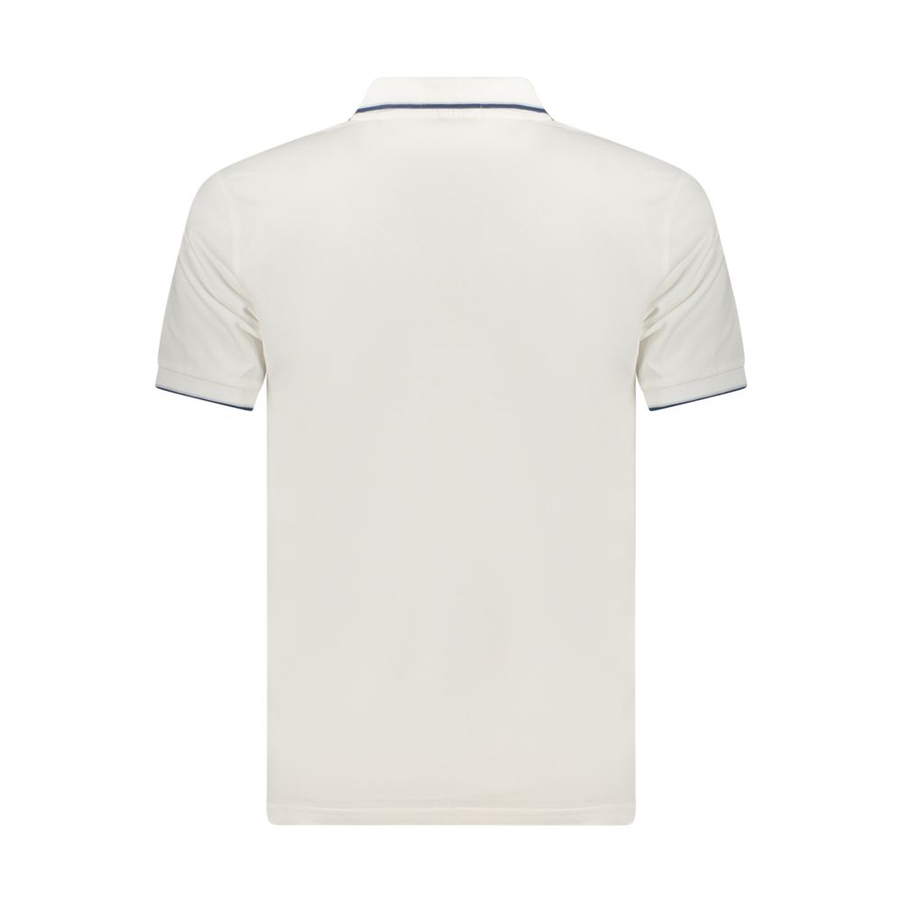 Coveri Moving Bianco Baumwoll-Herrenpoloshirt