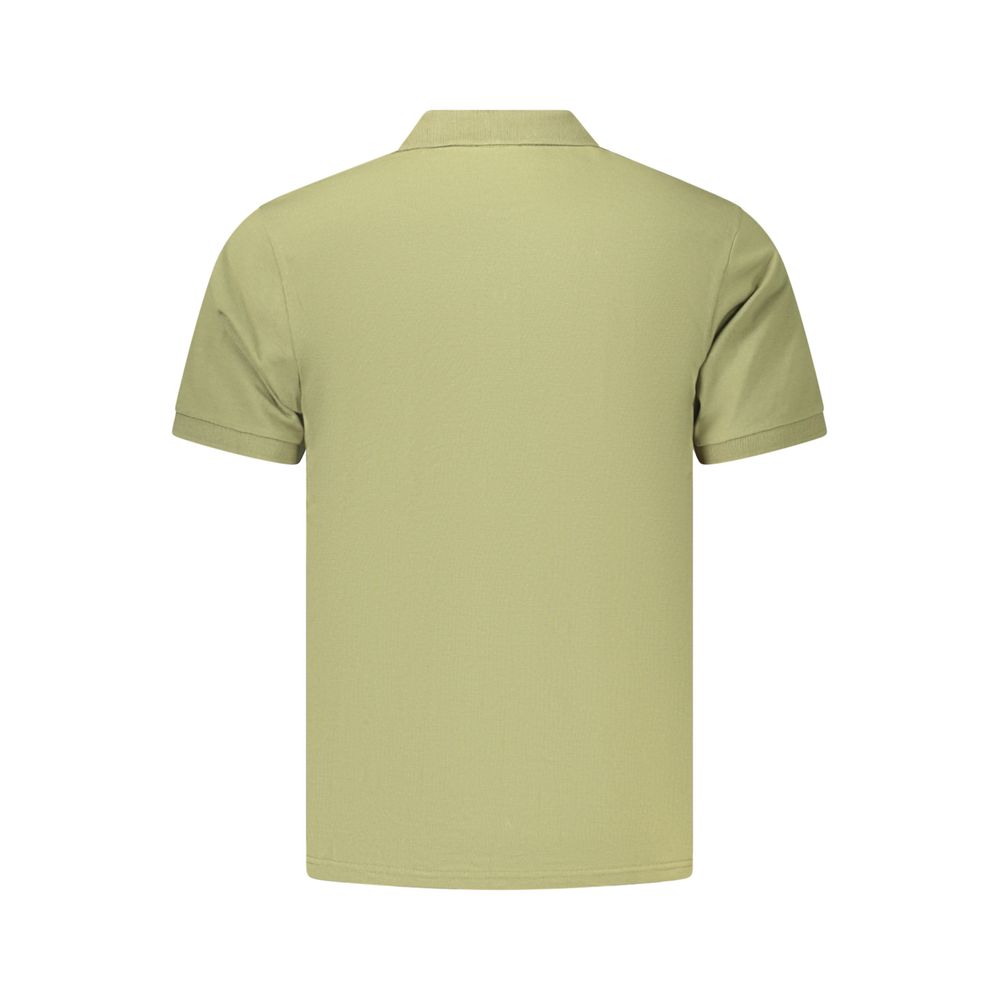 Coveri Moving Grünes Herren-Poloshirt aus Baumwolle