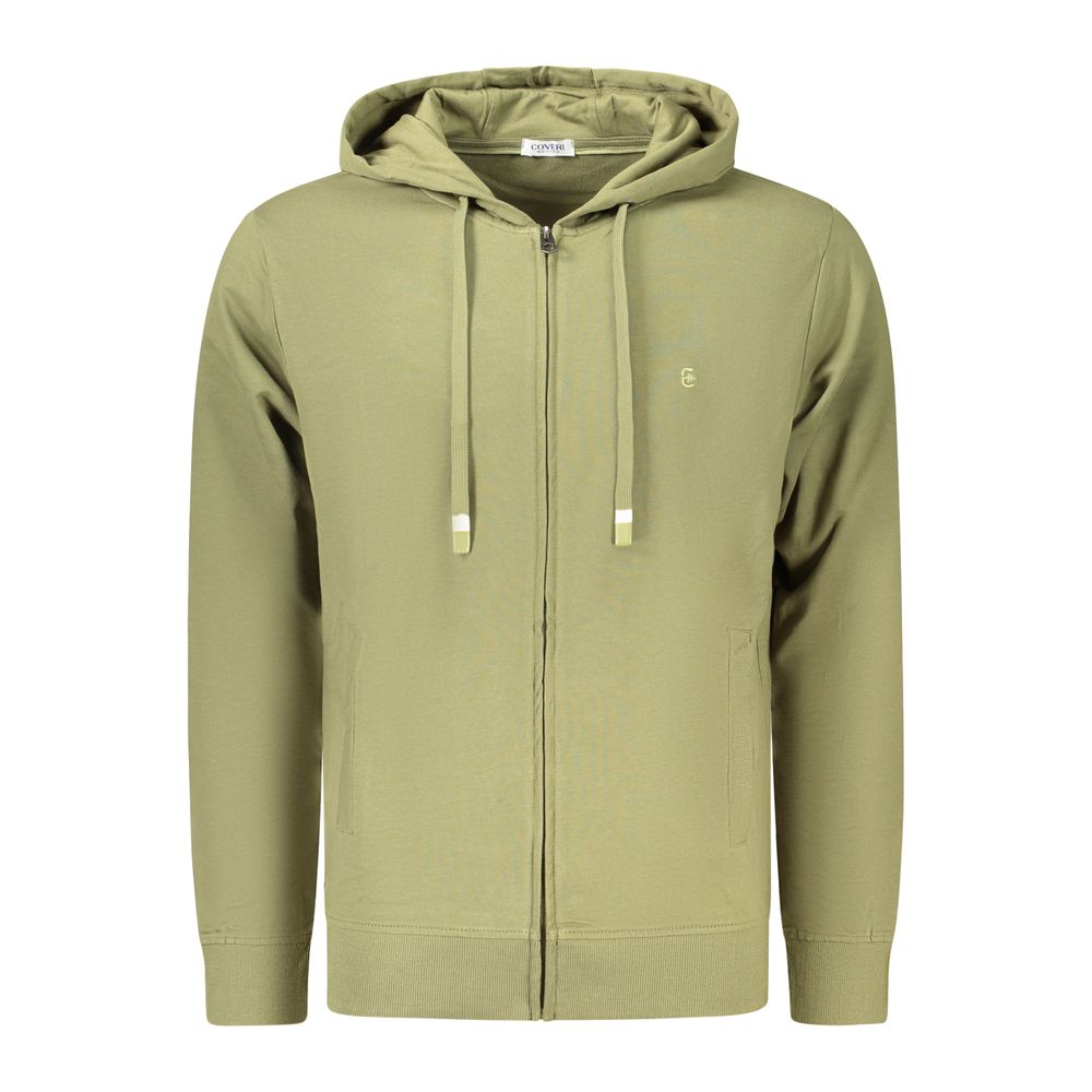 Coveri Moving Herren-Hoodie aus Baumwolle in Verde