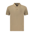 Coveri Moving Herren-Poloshirt aus brauner Baumwolle