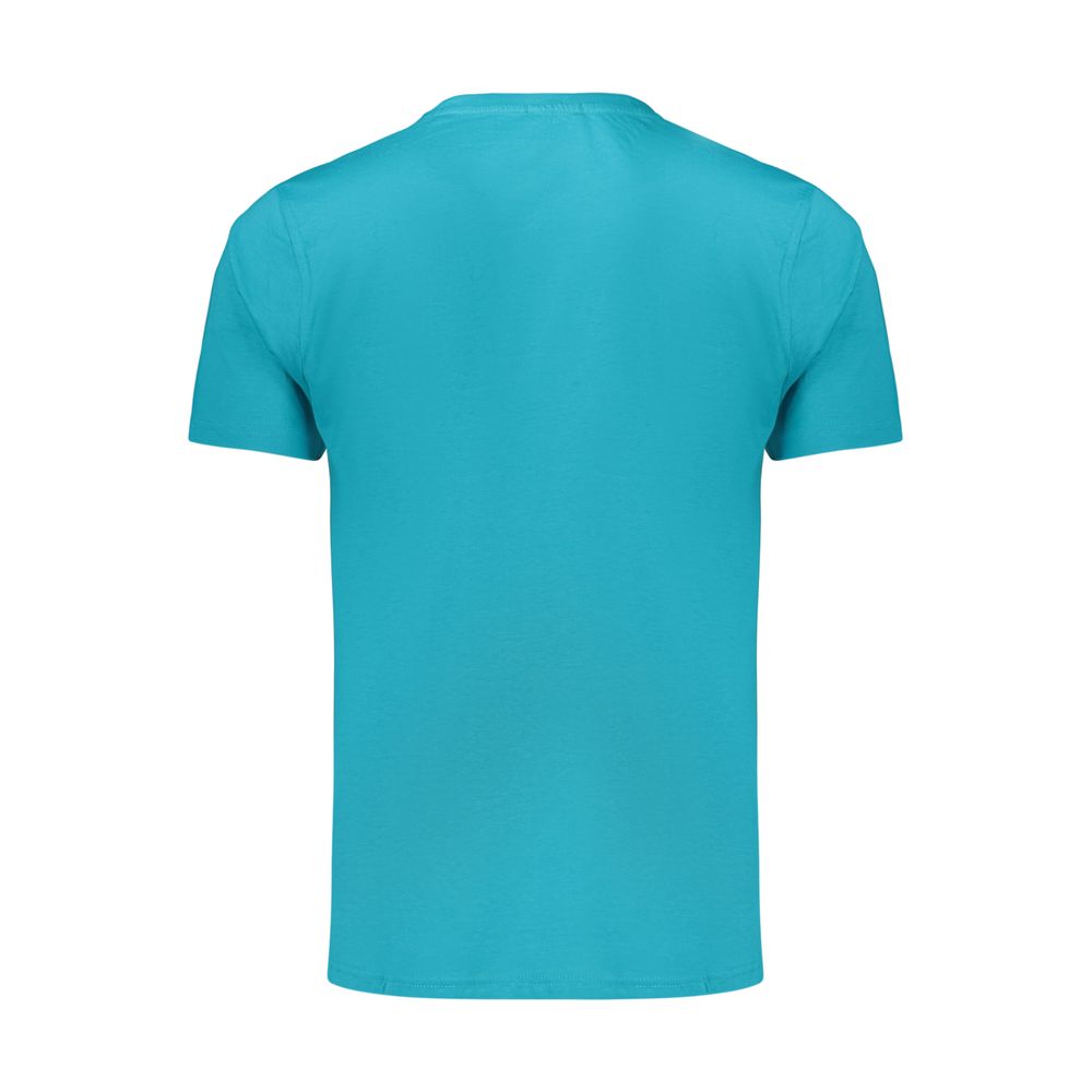 Coveri Moving Azzurro Baumwoll-T-Shirt für Herren