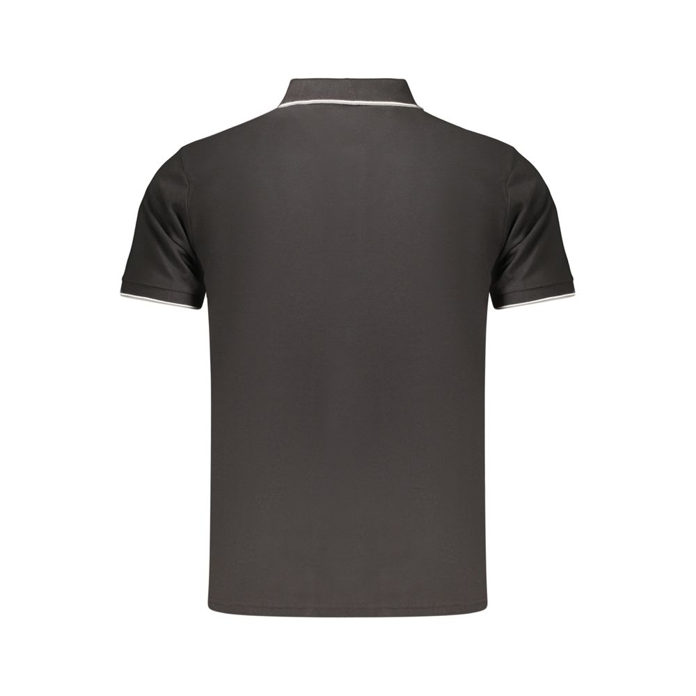 Coveri Moving Schwarzes Baumwoll-Poloshirt für Herren
