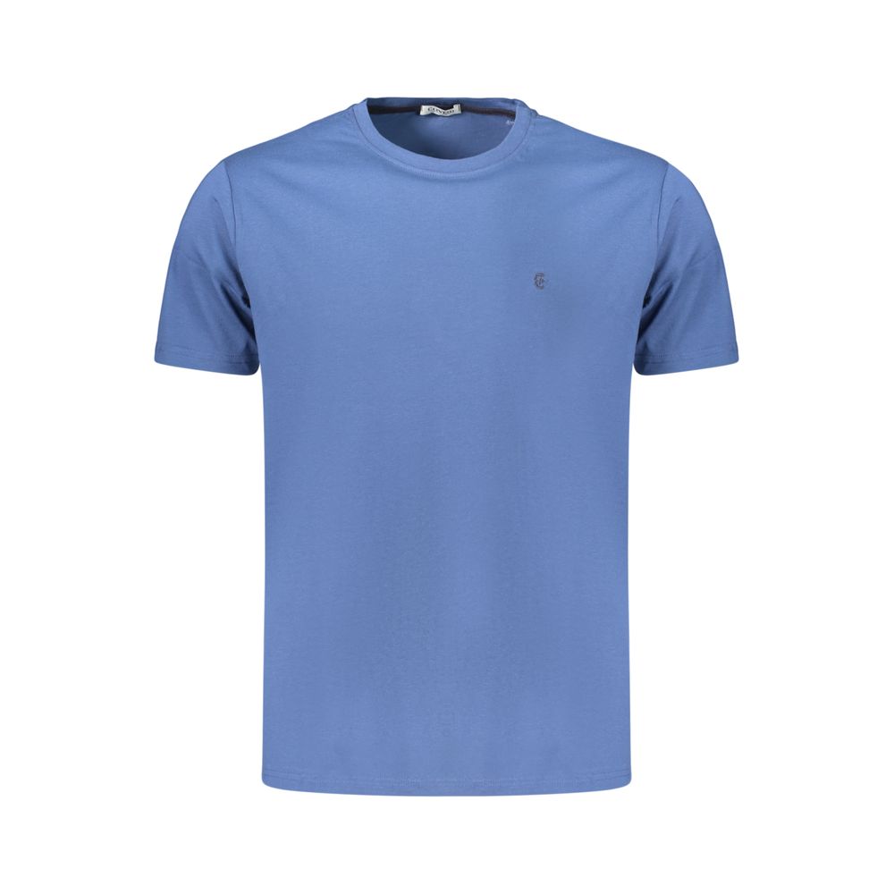 Coveri Moving Blaues Baumwoll-T-Shirt für Herren