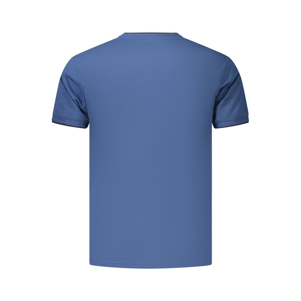 Coveri Moving Blaues Baumwoll-T-Shirt für Herren
