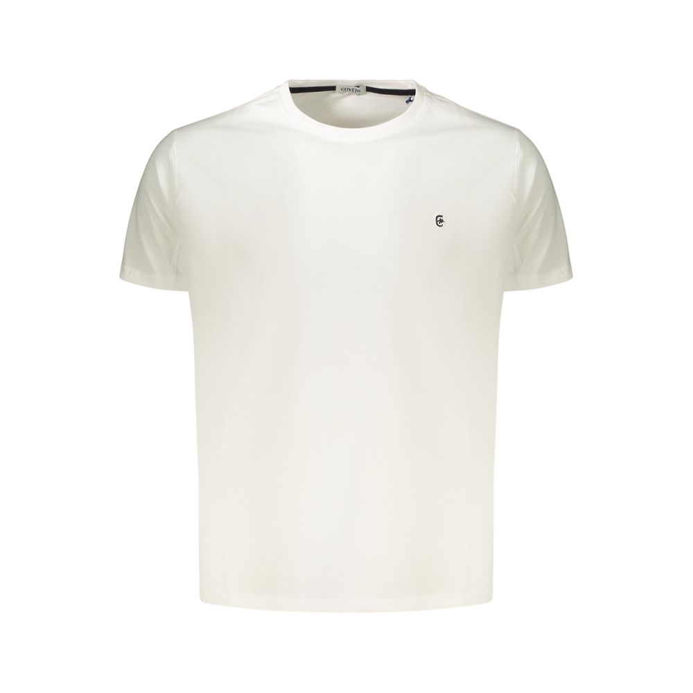 Coveri Moving Bianco Baumwoll-T-Shirt für Herren