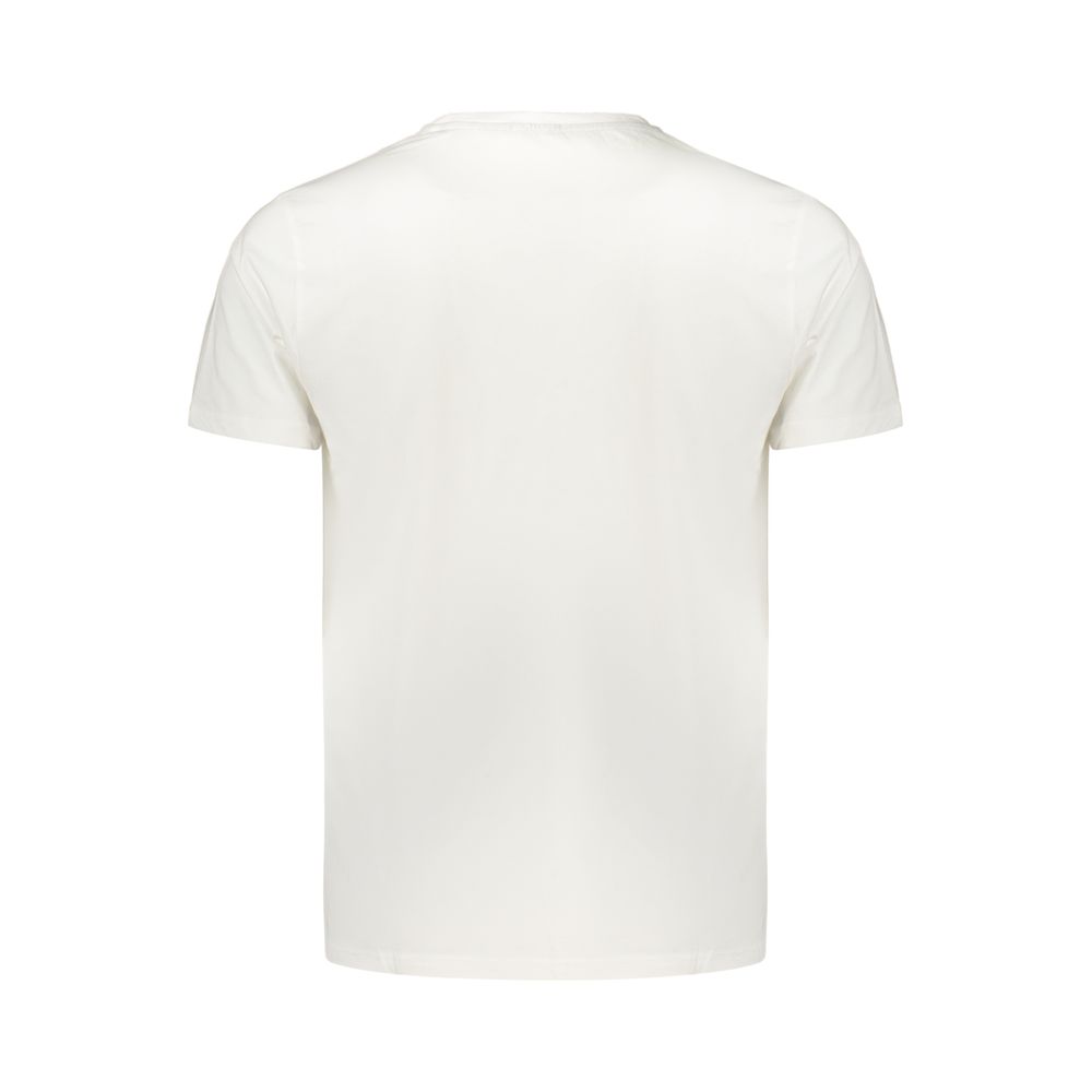 Coveri Moving Bianco Baumwoll-T-Shirt für Herren