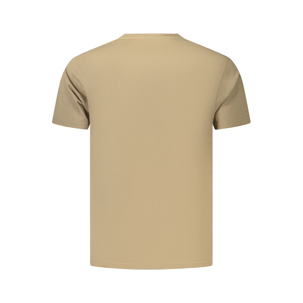 Coveri Moving Braunes Baumwoll-T-Shirt für Herren
