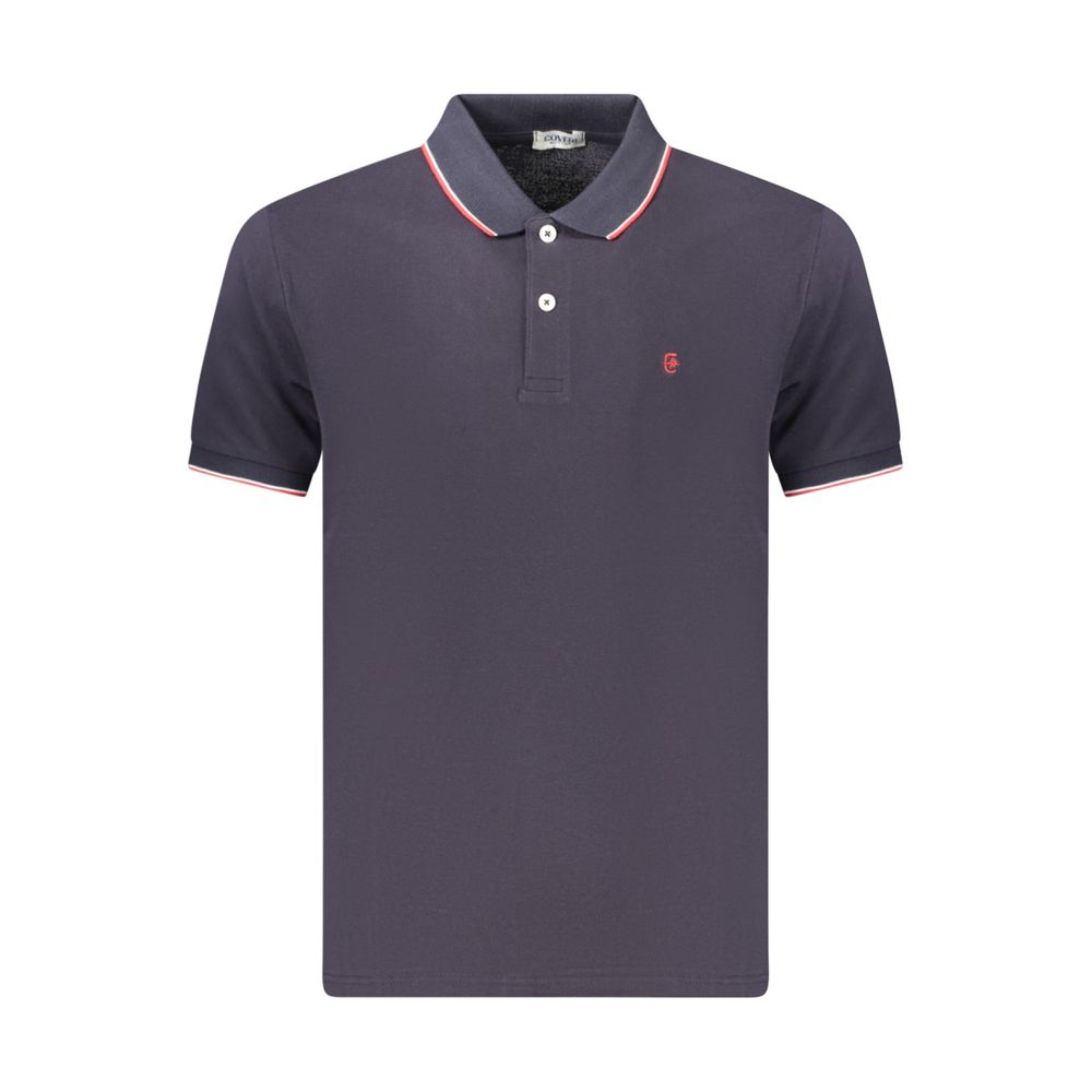 Coveri Moving Blaues Baumwoll-Poloshirt für Herren