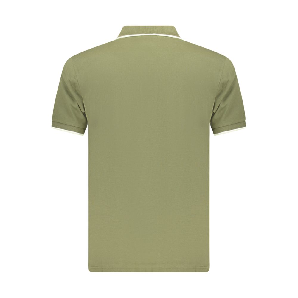 Coveri Moving Grünes Herren-Poloshirt aus Baumwolle