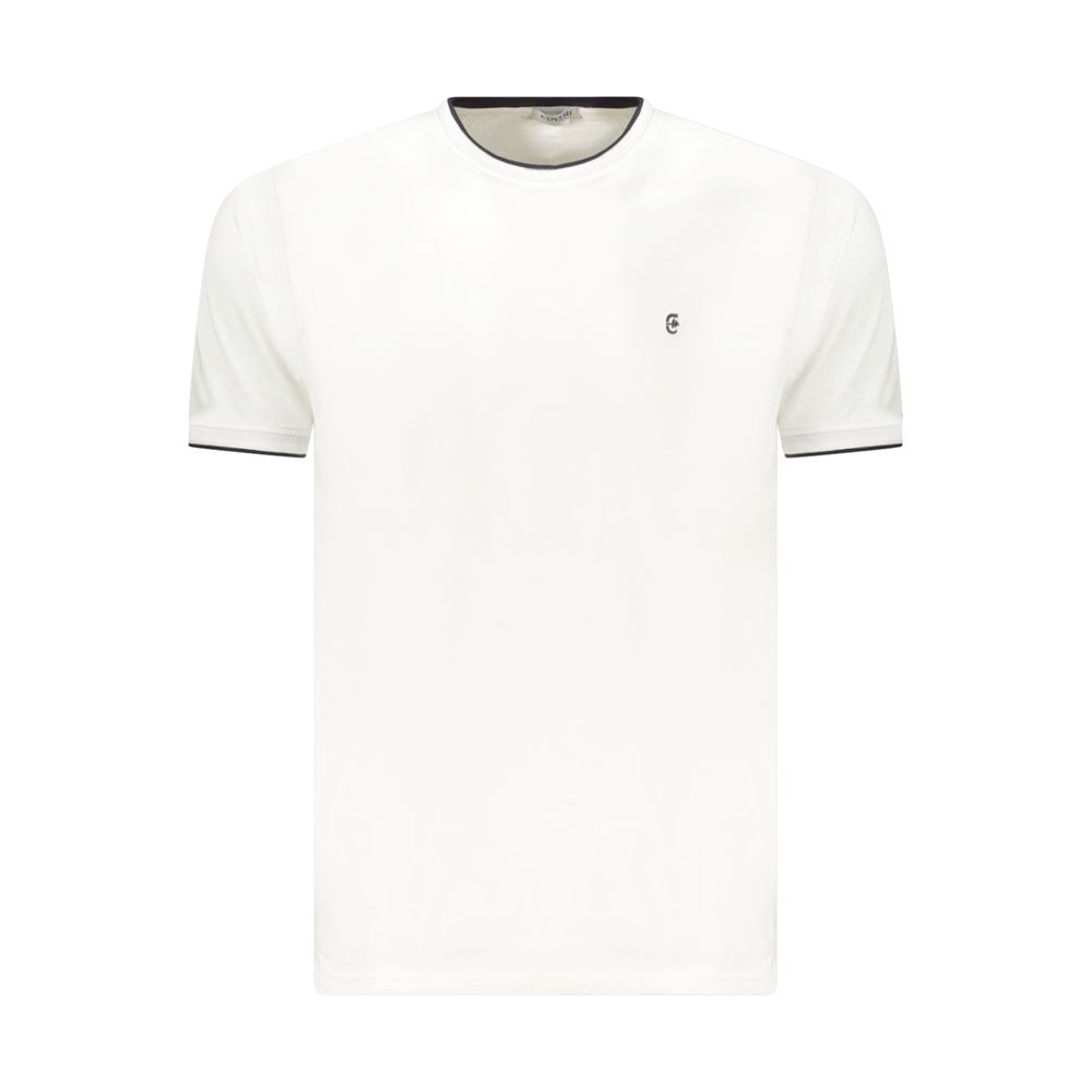 Coveri Moving Weißes Herren-T-Shirt aus Baumwolle