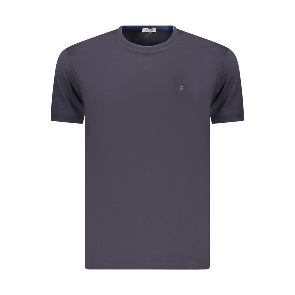 Coveri Moving Blaues Baumwoll-T-Shirt für Herren