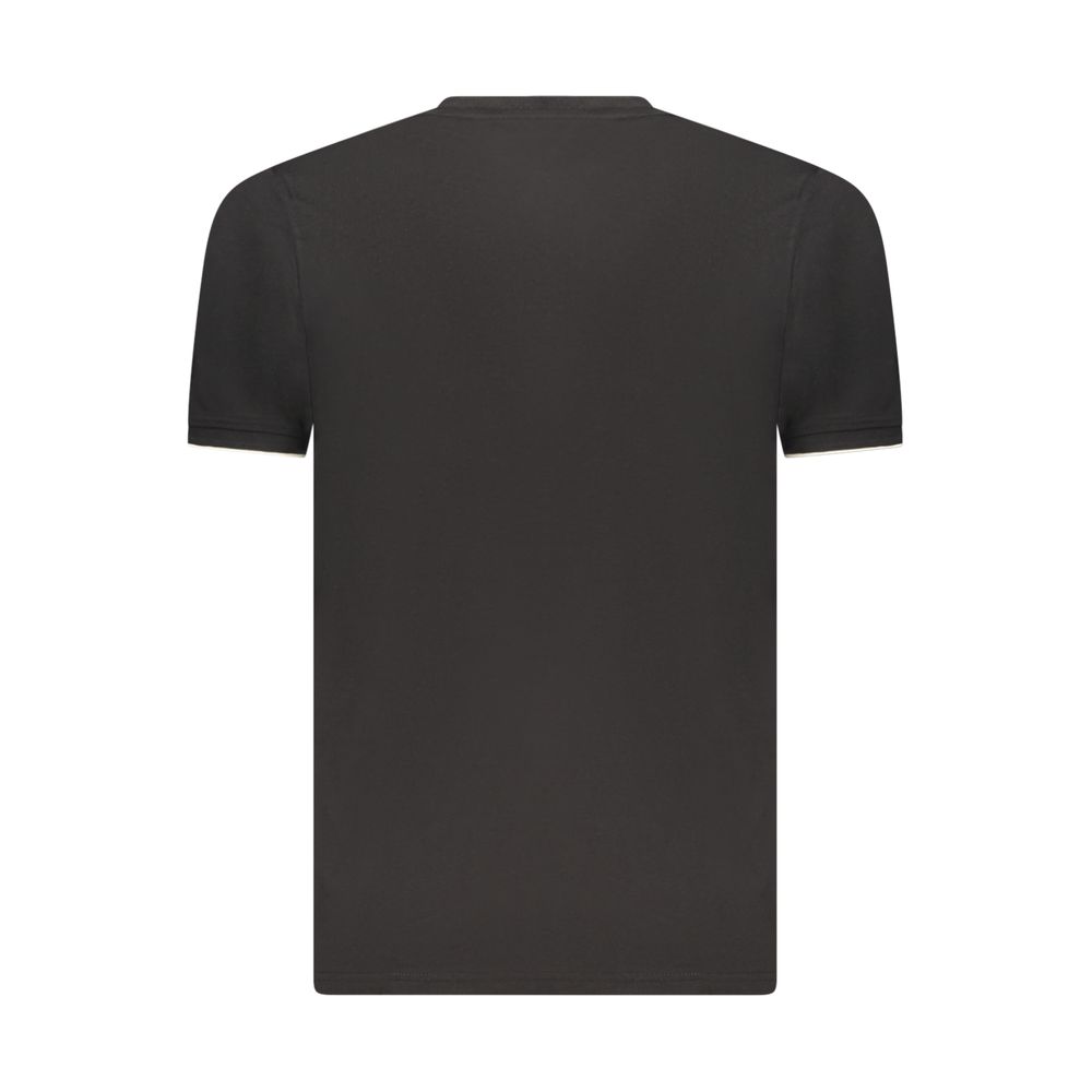 Coveri Moving Schwarzes Baumwoll-T-Shirt für Herren